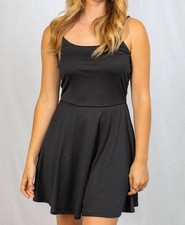 White Birch Spaghetti Strap Dress With Shorts Black