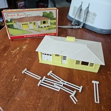 Vintage Plasticville 1603 Ranch House Kit 1950s Original Box O and S Gauge D2