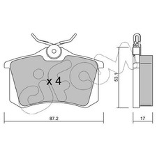 Satz Bremsbeläge Bremsklötze hinten für Seat Ibiza 2 6K1 3 6L1 4 6J5 | 805834