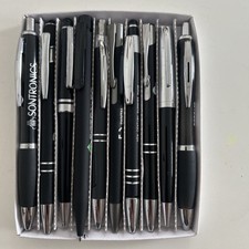 A set of 10 unique, new advertising pens black.(1)