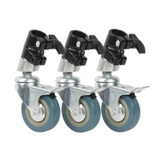 3 Pièces Roulettes de Trépied Rotation à 360 Degrés pour Photographes,