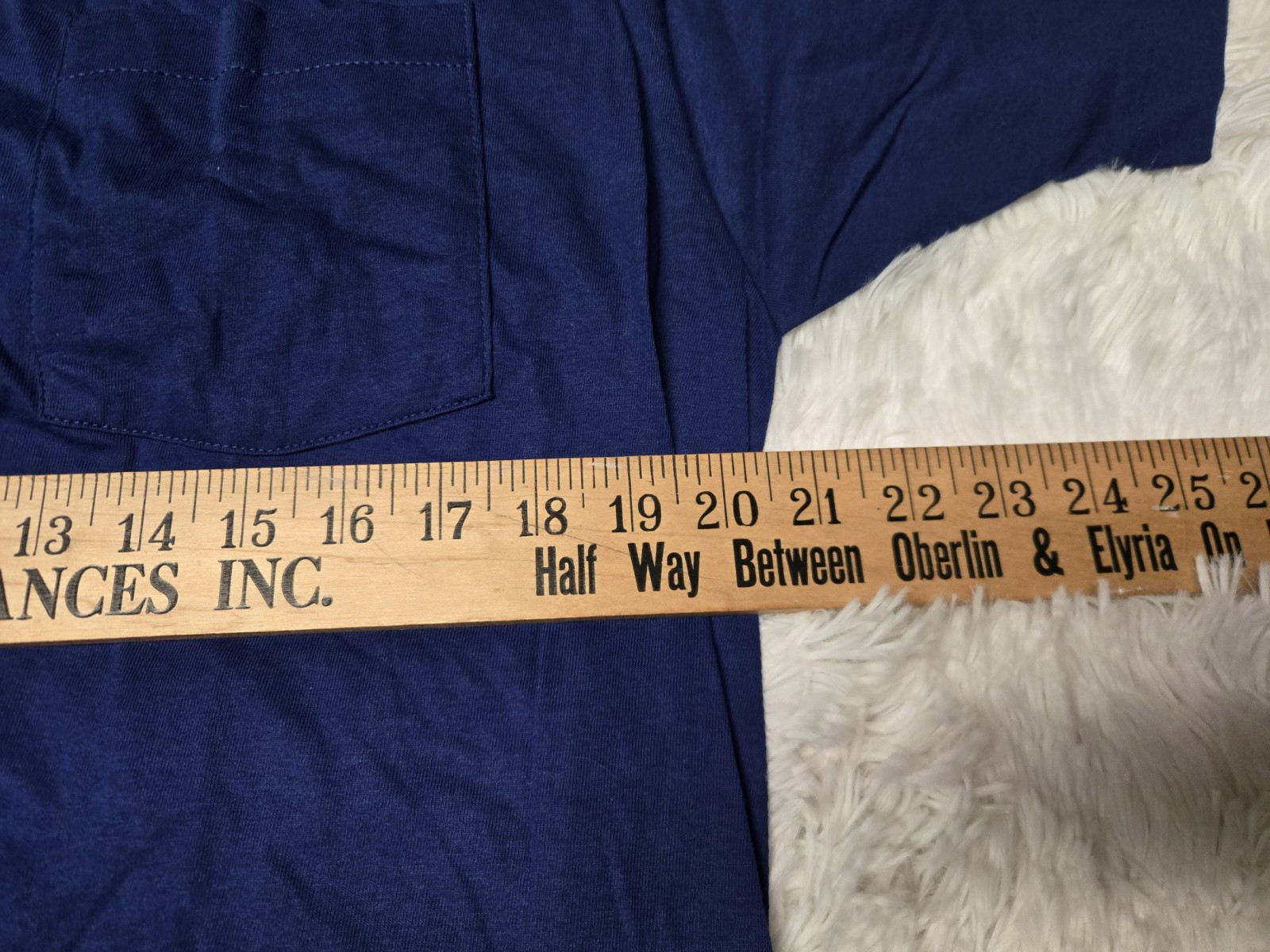 Vintage BVD Mens Pocket Tee XL Shirt Deadstock Blue Single-Stitch NWOT Made USA