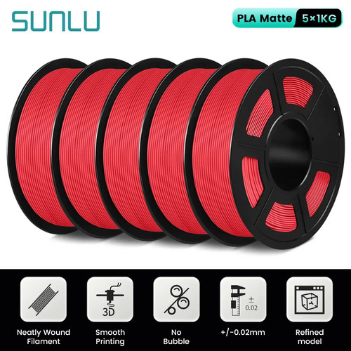 PLA Meta/ PLA Matte Filaments 5Rolls 3D Filament 1KG/roll 1.75mm 100% Filament - 第 22/42 張圖片