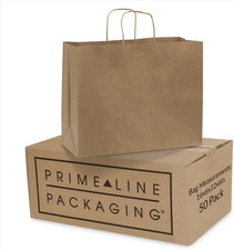 Boutique Shopping Bags, 16X6X12, Brown Bags, 50 Pcs