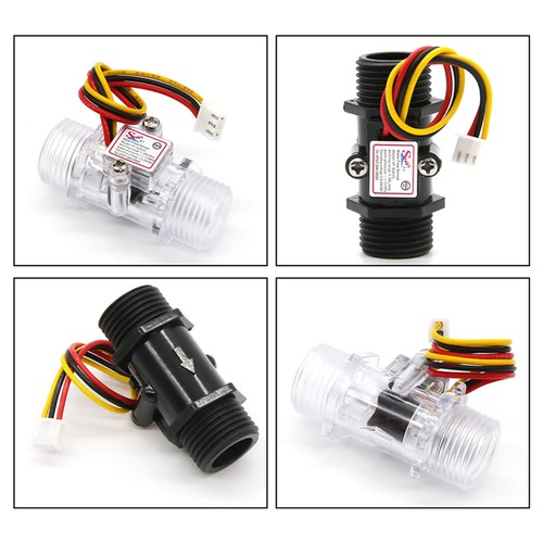 YF-S201C Hall Effect Liquid Flow Meter 1/2 Inch Water Flow Sensor 1-30L/min - Picture 3 of 11
