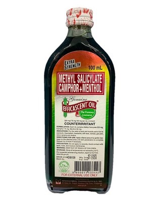 Efficascent Oil (100ml Bottle) Topical Liniment, Counterirritant, NEW & GENUINE