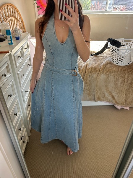 SHEIKE maxi denim dress size 6 Worn but in perfect condition, perfect for summer