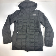 The North Face Women  s Full Zip Hooded Parka Jacket Black 550 Down Size M
