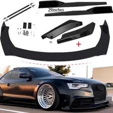Front Bumper Lip Splitter Spoiler Rear Canards Side Skirt For Audi A4 B8 A5 A7