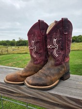 Old West Girl's Cowboy Boots size 2 Youth Purple