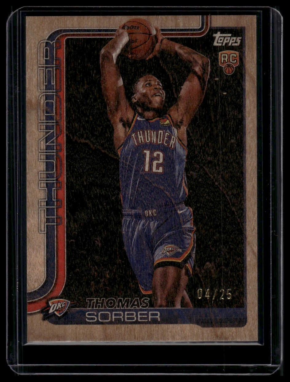 Rookie 2025-26 Topps #215 Thomas Sorber Wood /25