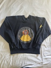 Yeezy  Jesus is King  Kanye West Crewneck Black Cotton Sweatshirt, Men  s Medium