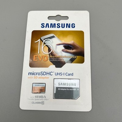 Samsung EVO 16GB High Speed Class 10 microSDHC microSD UHS-I 