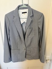 Tommy Hilfiger Women  s Powder Blue Pinstripe Blazer Size 6 Pockets