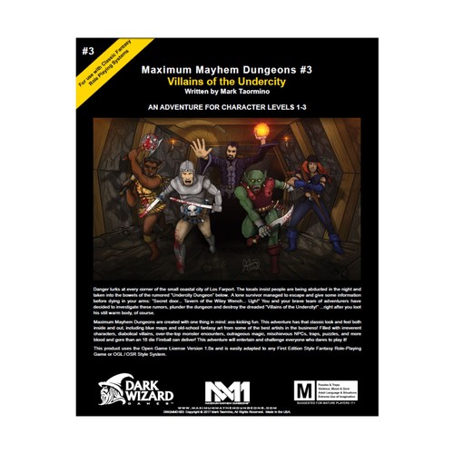 Dark Wizard Maximum Mayhem OSRIC #3 - Villains of the Undercity NM