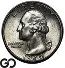 1940 Washington Quarter, Solid Gem BU++
