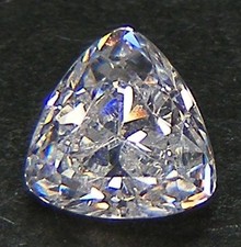 1.13CT. ممتاز CUT TRILLION 5.3x5.2 MM. أبيض CUBIC ZIRCONIA CZ
