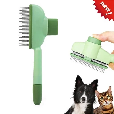 LC-PARTS Fellblitz Bürste Pfotenmond Katzenbürste mit Auslöseknopf Selbstreinigender DE