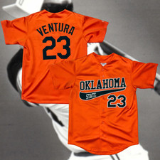 Oklahoma State Cowboys Robin Ventura 23 Majestic Baseball Jersey Mens Medium VTG
