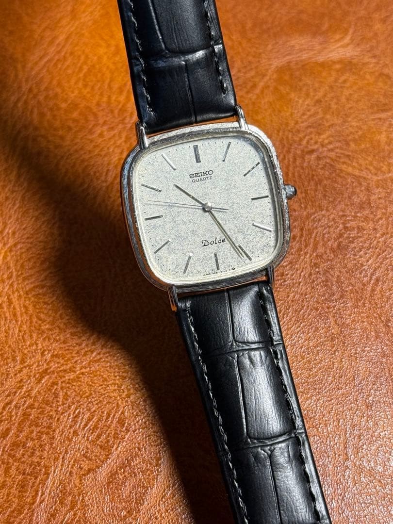 Seiko Dolce Rectangular Watch 1983 Silver Dial & … - image 5
