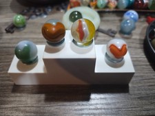 Vintage Vitro Exotic Conqueror Marbles Lot Of 4 