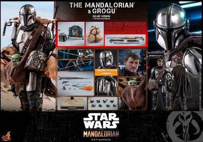 NEW Hot Toys TMS052 Star Wars The Mandalorian & Grogu Set (Deluxe