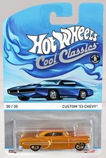 Hot Wheels Custom 1953 Chevy Cool Classics Series Blue Card - Y9453 NRFP Gold