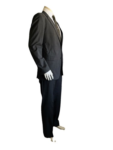 Hugo Boss Super 120s Check Wool Mens 2pc Suit Recent Size 40-42L 34x31.5 - Picture 6 of 19