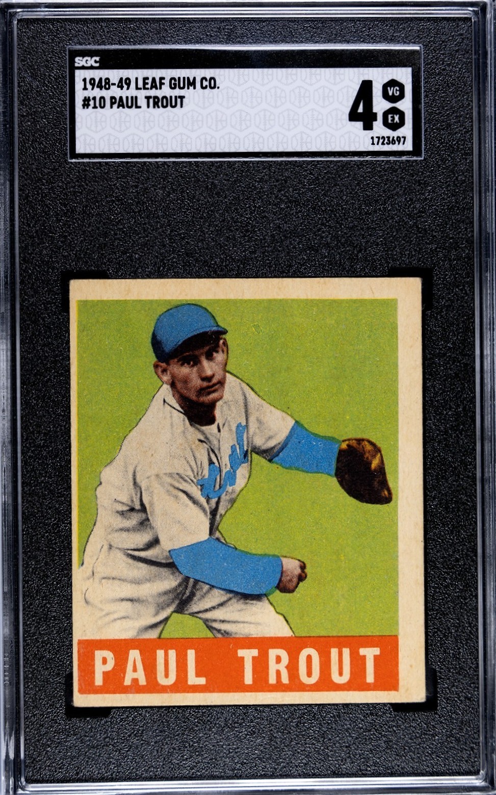 1948 Leaf - #10 Paul 'Dizzy' Trout - SGC 4 VG/EX