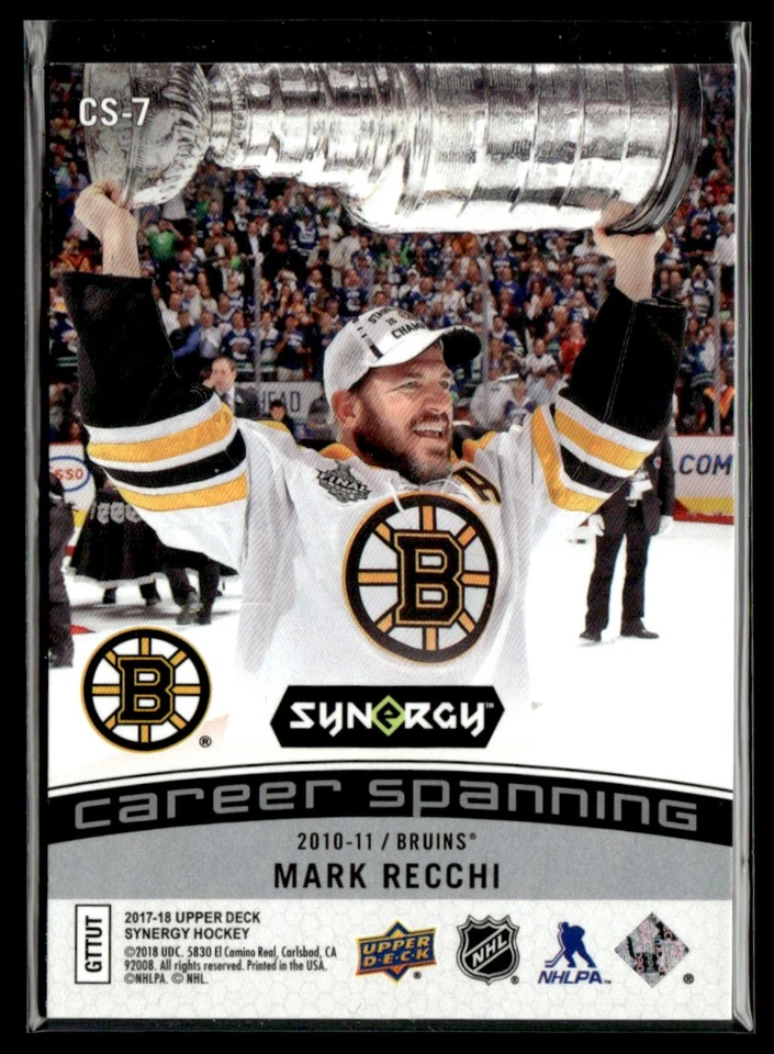 2017-18 Upper Deck Synergy Career Spanning Mark Recchi #CS-7 - Image 2 of 2