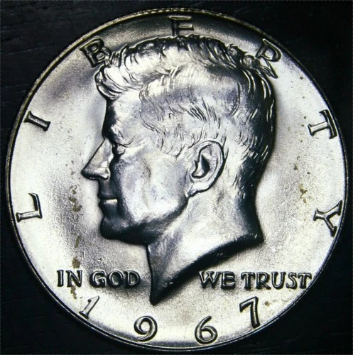 1967 Kennedy Half dollar 40% Silver 50c US Coin Philadelphia Mint Gem BU