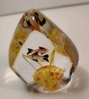 Vintage Art Glass, Two Opposing Fish Aquarium, Paperweight, App. 4"x3", EUC — photo 2