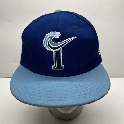 Norfolk Tides Hat Cap Fitted Mens 7 1/2 Blue Wave Logo New Era