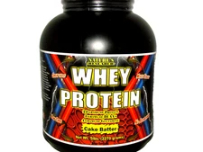 Natures Research Whey Protein 5lbs Bulk  jug Cake Batter   75 servings