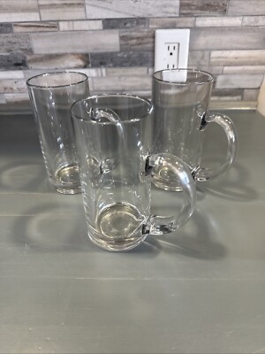 Beer Mugs Stein Clear Glass Luminarc Set of 3