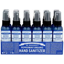 DR BRONNER'S Organic Hand Sanitizer Peppermint 59ml **** 12 Pack****