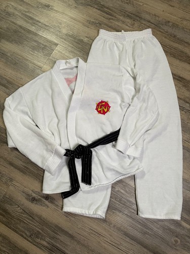 Vtg 1980s Karate Kommandos Chuck Norris Kids Pajama Medium 12-14 Karate Gi RARE - Picture 2 of 12