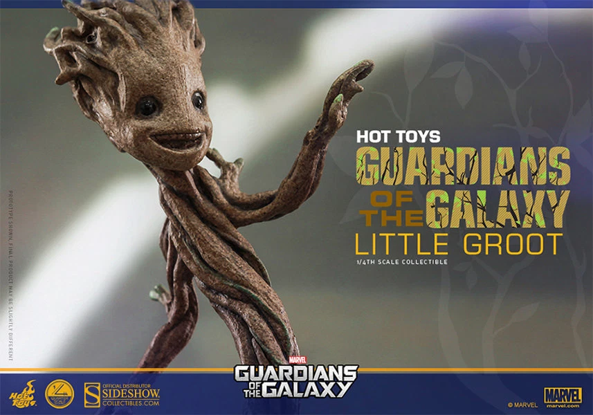GUARDIANES DE LA GALAXIA~LITTLE GROOT~FIGURA ESCALA CUARTO~HOT TOYS~SIN USAR, EN CAJA Foto 4 de 4