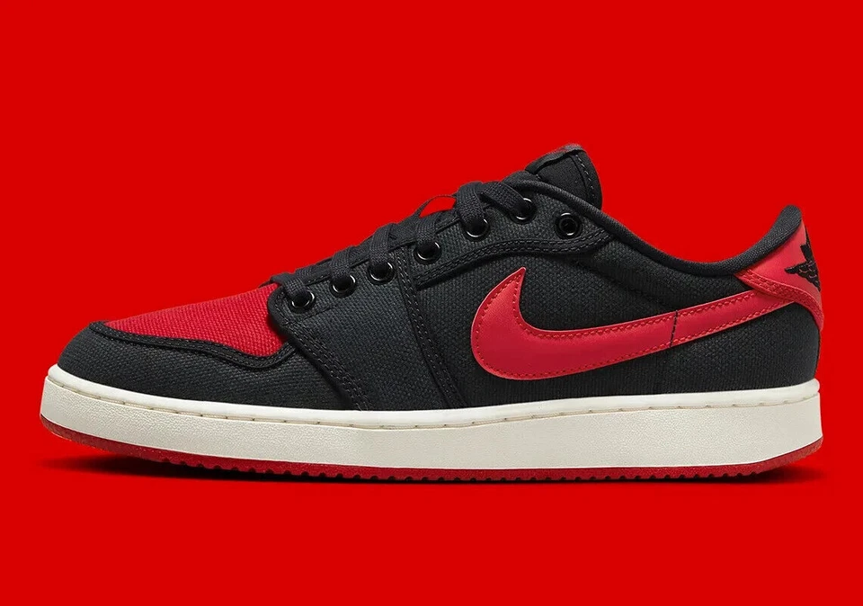 Tênis Nike Air Jordan 1 KO Baixo “Bred” Preto Vermelho DX4981-006 Masculino Vários Tamanhos NOVO - Imagem 3 de 4
