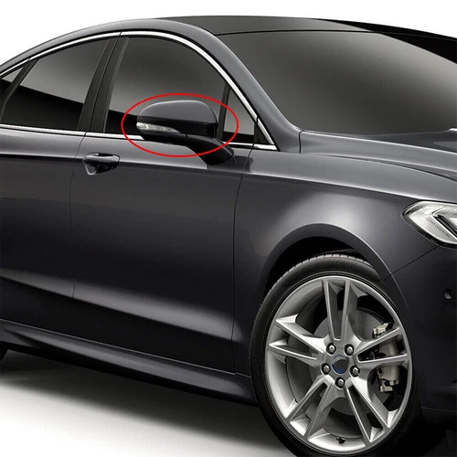 For Ford Mondeo Fusion 2013-21 Wing Side Cap Rearview Mirror Cover Housing Black