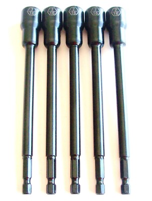 5pcs 6'' MAGNETIC NUTSETTERS 7/16'' NUT DRIVER #NS6-716 HEX DRILL BIT WHOLESALE