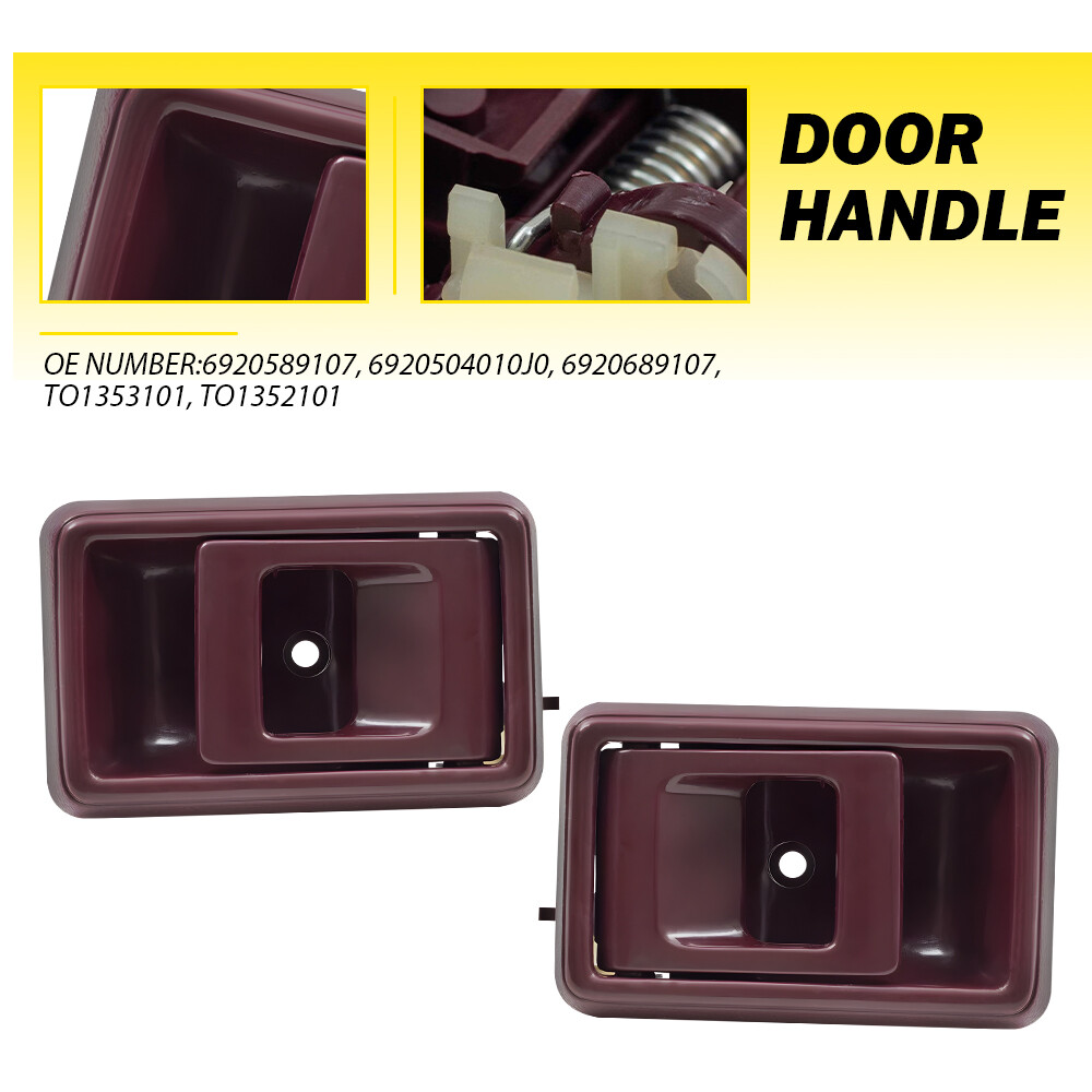 4Runner Tacoma Camry Corolla Truck Red Inside Door Handles Pair