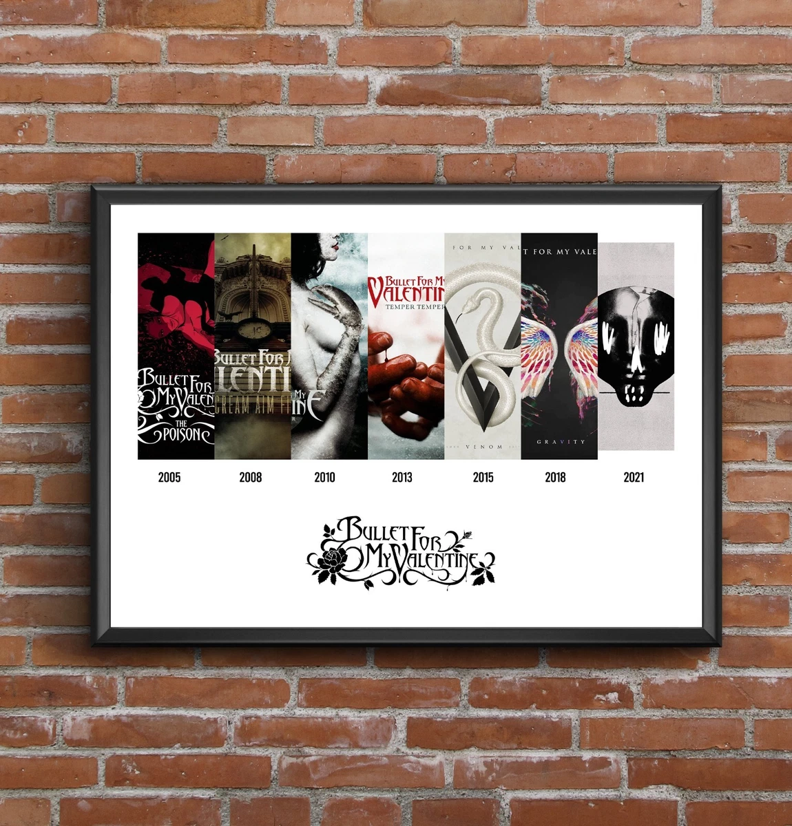 Bullet For My Valentine Discography Multi Album Art Poster Print.
