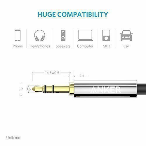 Anker 3.5Mm Premium Auxiliary Audio Cable (4Ft / 1.2M) Aux Cable For Headphones - Picture 3 of 5