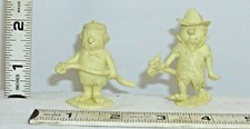 MARX FLINTSTONES PLAYSET SET OF TWO FIGURES, FIREMAN  MAN WITH HOSE