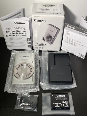 Brand New** Canon PowerShot ELPH 180 20MP Digital Silver Camera