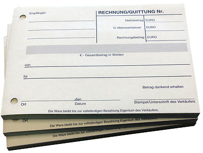 20 Stück Quittungsblock Quittung 2x40 Blatt Selbstdurchschreibend (22403)
