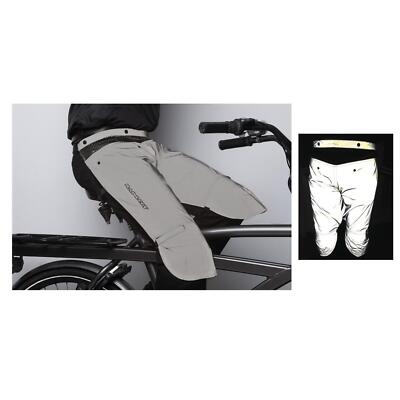 Rainlegs Fahrrad Beinschützer Grau Reflektierend Gr. XL Regen Schutz Beinlinge