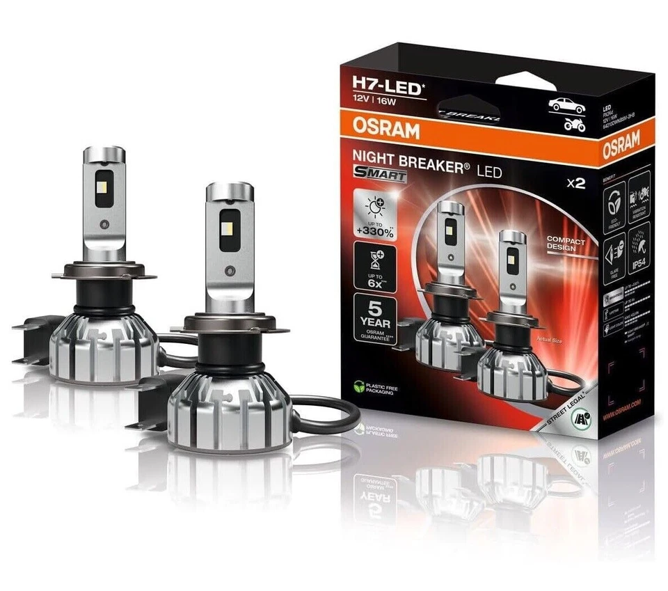 OSRAM NIGHT BREAKER LED H7 330% Set für Ford Mondeo Mk5 BA7 2014- 64210DWNBSM