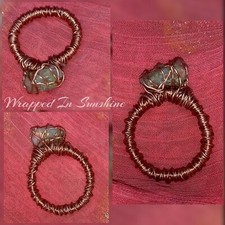 Fire Opal Wire Wrapped Ring